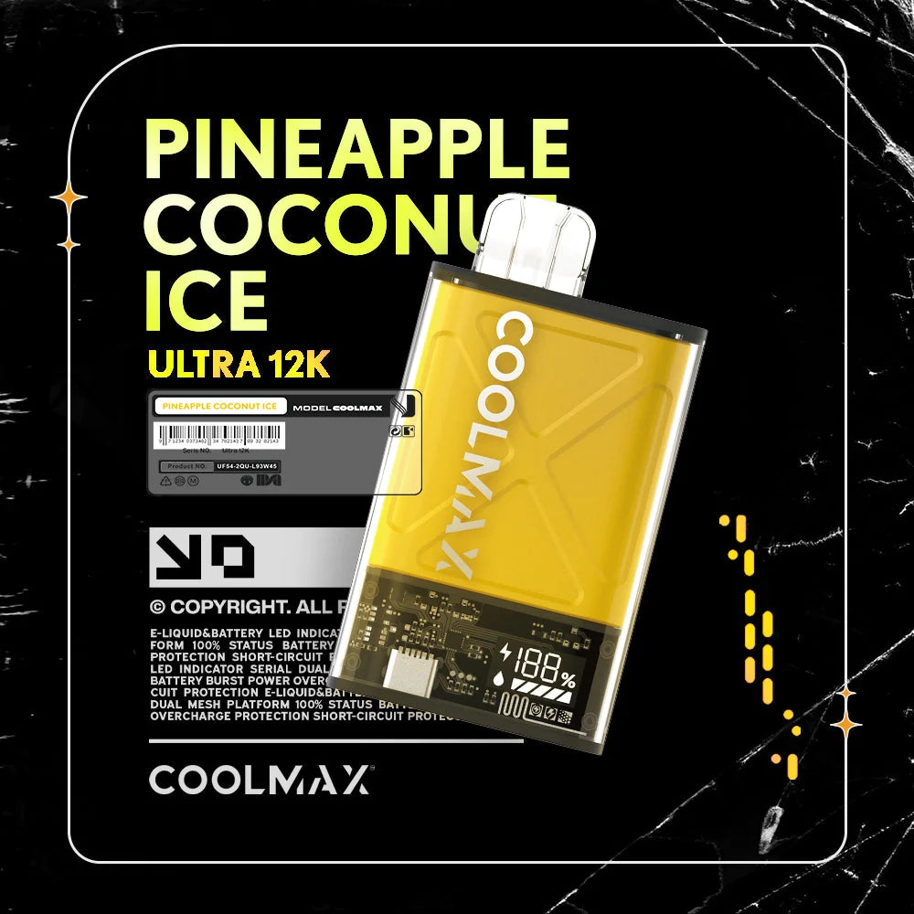 COOLMAX Ultra 12K Disposable Vape Pineapple Coconut Ice